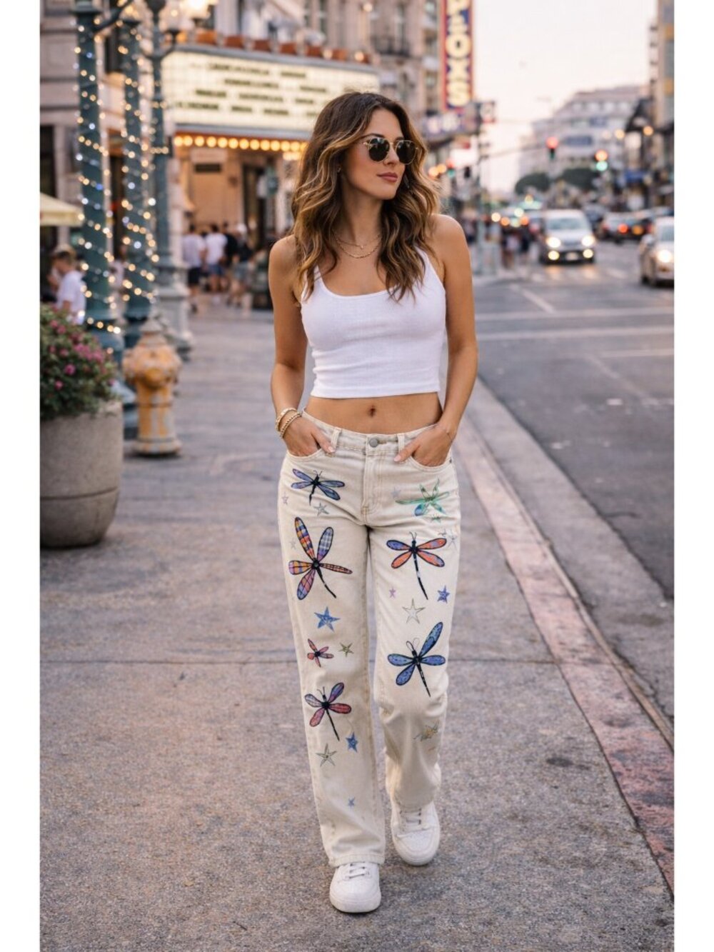 Free People We The Free Tennessee Low Rise Illusions Jeans Dragonfly Size 25 New - Picture 14 of 16
